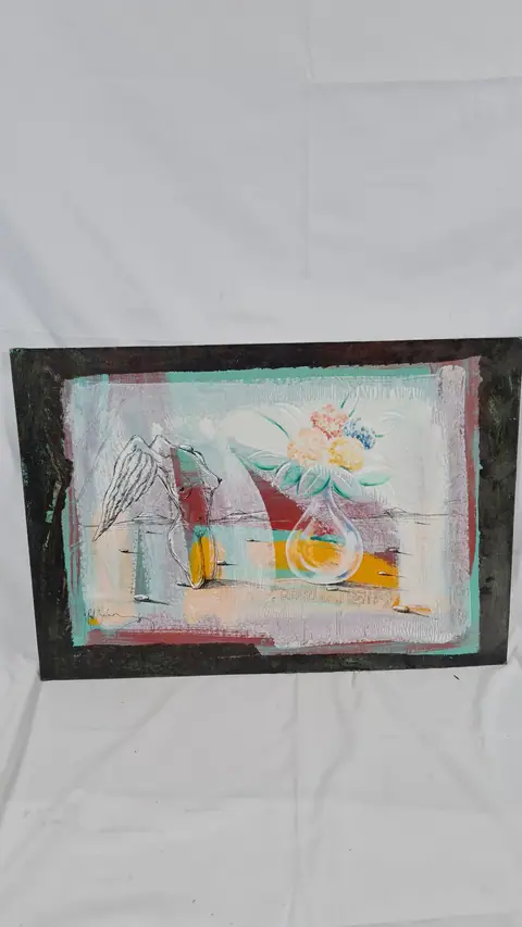 Composition au vase et à l’ange