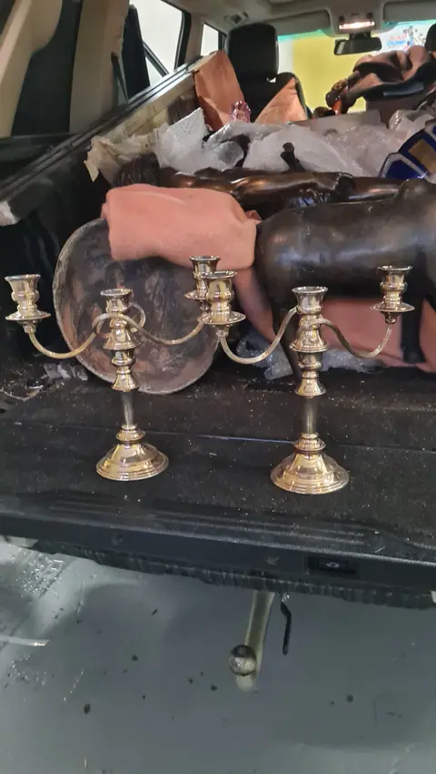 Paire de candelabre à trois branches